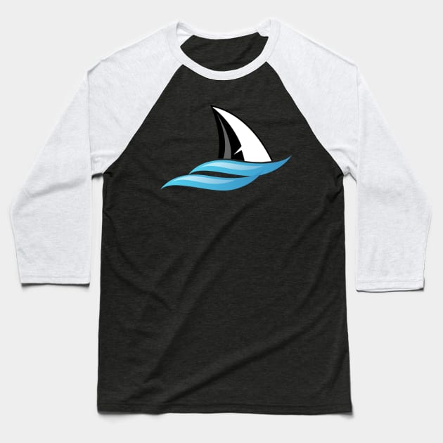 Large Shark Logo Baseball T-Shirt by CarbonFin Gaming